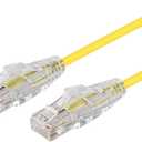 Monoprice Cat6 7ft Yellow Component Level Patch Cable UTP 28AWG 550MHz Pure Bare Copper Snagless RJ45 SlimRun Series Ethernet Cable