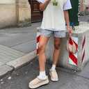 INPAKSA Women's Slippers Platform Mini Boots Short Ankle Boot Fur Fleece Lined Sneakers House slippers Anti-Slip Boot For Outdoor (7, Beige)