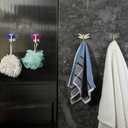 S.T.D Bathroom Hooks, for Hanging Clothes, Towel, Hat, Bags, Key, Coat, Miscellaneous, Hook - Dragonfly 4 Colors Acrylic (Frosted) Family Decor Self-dhesive Hanging Hook4Pack