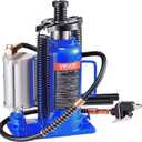 VEVOR Air Hydraulic Bottle Jack, 20 Ton (44092 lbs) Capacity, 10.2-19.5 Inch Lifting Range, Pneumatic/Manual Heavy Duty Welded Bottle Jack with Pump for Car, SUV, Pickup, Truck, RV, Auto Repair