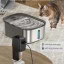 Wireless 7.5l/254oz/2Gal Dog Water Fountain for Large Dogs Stainless Steel, Quiet Pet & Cat Water Fountain with Motion Sensor, Automatic Water Dispenser for Dogs&Multi-Pet Homes Continuous Fresh Flow