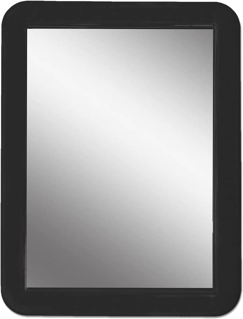 Magnetic Locker Mirror,5" x 7" Small Mirrors School Locker, Bathroom, Household Refrigerator, Locker Accessory, Office Cabinets, and Home (Black)