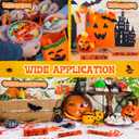 Motiskyy 48 Pcs Halloween Candy Tubes Trick or Treat Containers with DIY Stickers 4.5 oz Plastic Candy Holder Boxes Gumball Tubes Pretzels Rods Boxes for Halloween Party Supplies DIY Prizes Gift