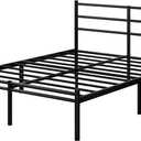 Yicensen Full Size Bed Frame with Headboard and Footboard, 14 Inch Metal Platform Full Bed Frame with Steel Slat Support, No Box Spring Needed, Noise Free, Easy Assembly, Black