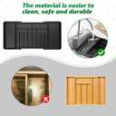 Large Silverware Drawer Organizer, Expandable From 21 to 36 Inches With 14 Slot, BPA Free Plastic Utensil Tray for Kitchen, Adjustable Flatware and Cutlery Holder for Spoons Forks Knives, Black