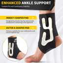 CAMBIVO Ankle Brace for Women & Men, Compression Ankle Support for Sprain & Strain, Achilles Tendonitis, Plantar Fasciitis & Recovery, Ankle Sleeve for Running, Basketball, Football, Daily Use (Small, New Black (Right Foot))