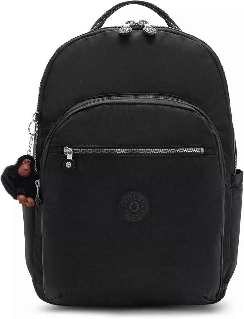 Kipling Women's Seoul Extra Large 17 Laptop Backpack, Durable, Roomy with Padded Shoulder Straps, Bag (True Black 2)