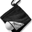 Frogger Amphibian Golf Ball Towel with Wet and Dry Technology Small Golf Ball Towels for Golf Bags with D Clip, Premium Golf Ball Accessories, Ultra Absorbent