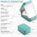 Travel Makeup Case with LED Mirror, Makeup Bag with Lighted Mirror, Cosmetic Storage Box, Christmas Portable Organizer Vanity Case for Women, Beauty Tool Accessories Rechargeable, Green