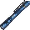ACEBEAM TAC 2AA EDC Tactical Dual Modes Flashlight Rechargeable, 1400 High Lumens Flashlight, Dual Switch Pocket LED Flashlight, Super Bright Small Flash Light for Emergency, Camping, Home(SFT-25R HI) (Blue 6500K-1400 Lumens 304 Meters)