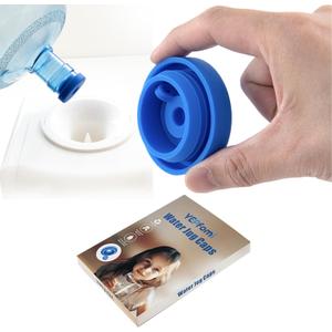 4 x (2 PACK) YEPfomi Reusable 5 Gallon Water Jug Caps, Food Grade Silicone Material 2/3/5 Gallon Water Bottle Caps Jug Lid for Water Dispenser Water Pump (2)