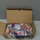 2 Pack Lighted Large Patriotic Bows, 20 x 11 inch Blue Red White Star Burlap Bow 4th of July American Flag Wreath Bow Patriotic Tree Topper for Bunting Holiday Veteran's Day Independence Day Decor