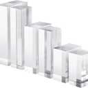 CiaoHER 2in Thickness Solid Acrylic Cube Display Block Clear Polished Pedestal Stand Riser Solid Base 2'' x 5" x 5", 1 Pack