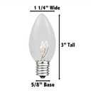 Novelty Lights Incandescent Christmas Replacement Bulbs - Indoor/Outdoor Individual Bulbs for Christmas Tree, Display, & More - C9/E17 Intermediate Base, 7 Watt Lights (Pink, 25 Pack)