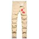 OIIIO Men's Athletic Fit Jeans Denim Pants (34, 24010 Khaki)