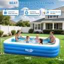 Large Inflatable Pool for Kids and Adults,10ft x 6ft Oversized Thickened Blow Up Pool for Kid and Adult, Durable Swimming Pool for Backyard, Outdoor, Garden, Summer Water Party (120"x70"x22")