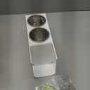 Hair Tool Organizer Acrylic: Hair Dryer Holder Wall Mount - Blow Dryer Holder Cabinet Door - Bathroom Countertop Organizer for Curling iron Hot Styling Tools Flat Iron - White