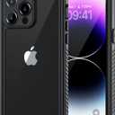 Lanhiem for iPhone 14 Pro Case, IP68 Waterproof Dustproof Case with Built-in Screen Protector, Rugged Full Body Shockproof Phone Case for iPhone 14 Pro, 6.1 inch (Black)