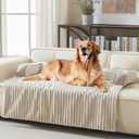 WINDRACING Luxury Dog Couch Bed, Washable Calming Dog Couch Cover, Couch Protector for Dogs, Waterproof Sofa Bed, Pet Bed Mats for Sofa, Pet Sofa Covers (Beige Large 41x37x5inch)