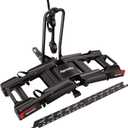 EBike Rack with Ramp for 2 Heavy Ebike, Fits 5'' Fat Tire Hitch Bike Rack, XXL Wheel Straps, Lockable, Foldable & Tiltable - Fits 2" Receivers on Cars, SUVs, Trucks, Trailers - No Installation Needed