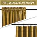 RYB HOME Rich Gold Brown Velvet Curtains 84 inches, Thermal Insulated, Light Blocking, Elegant Rod Pocket Velvet Drapes for Living Room, 52" W x L90 L, 2 Panels Set