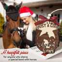 Horse Christmas Ornaments 2025 - Horse Ornaments for Christmas Tree, Horse Gifts for Girls, Women - Wooden Horse Decor, Gifts for Equestrians