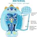 Mambobaby Float with Canopy Size Improved Non Inflatable Infant Baby Pool Float Smart Mambo Float Swim Trainer Add Tail Swim Float Mambo Float Solid Air Free Water Waist Swimming Ring