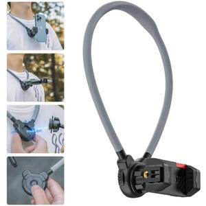 SOH Magnetic Neck Mount for Phone, Cell Phone Holder POV/Vlog Selfie Mount Hand Free Adjustable Neck Holder Chest Stand Strap Video Recording for iPhone 16 15 14 13 12 Seires Android and More Phones