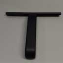 dancemoon JustHang Shower Squeegee for Glass Doors, All-One-Piece Silicone with Built-in Hook Design for Easy Hanging and Cleaning, 10 Inch Black