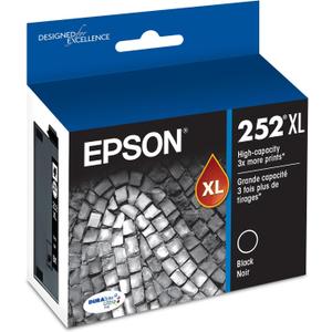 EPSON 252 DURABrite Ultra Ink High Capacity Black Cartridge (T252XL120-S) Works with WorkForce WF-3620, 3640, 7110, 7610, 7620, 7710, 7720, 7210