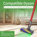 2 x Vacuum Cleaners Parts for Dyson V7 V8 V10 V11 V15, Roller Brush Power Head Replacement with Green LED Light, Motorhead Hardwood Floor Attachments for Vacuum (D025)