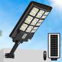 Solar Street Lights Outdoor 6000W Replacement, Solar Powered Lights Waterproof Motion Sensor with Remote, 460000LM 6500K Dusk to Dawn LED Flood Light, Commercial Lighting for Yard, Parking Lot, 1-Pack