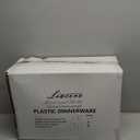 Liacere 350PCS Red Plastic Plates-Disposable Burgundy Red and Gold Plates 50guest Baroque Plastic Dinnerware include 100Plates, 50Pack Pre Rolled Napkins with Silverware 50Cups for Christmas