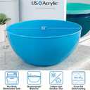 US Acrylic Vista Durable Plastic Salad and Serving 10-inch Bowls | Set of 4 in Coastal Colors | Reusable, BPA-free, Made in the USA | 135 oz. capacity
