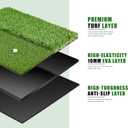 Premium Golf Hitting Mat, 10mm Foam Padding with Rubber Backing Golf Mat, Golf Practice Mat for Indoor and Outdoor Training