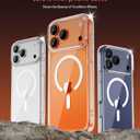 for iPhone 17 Pro Max Case, Compatible with MagSafe, Magnetic Slim Cover, Anti-Yellowing & Shockproof, Full Camera Protection, Includes Screen & Lens Protectors, Clear Protective Case