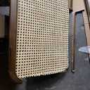 NTC Lupin Wooden Bed Frame with Headboard and Natural Rattan, Solid Oak/Rubber Wood Foundation with Silent Slats, 1000 Lb Capacity, Effortless Assembly (Natural Cane - Dark Walnut, King)