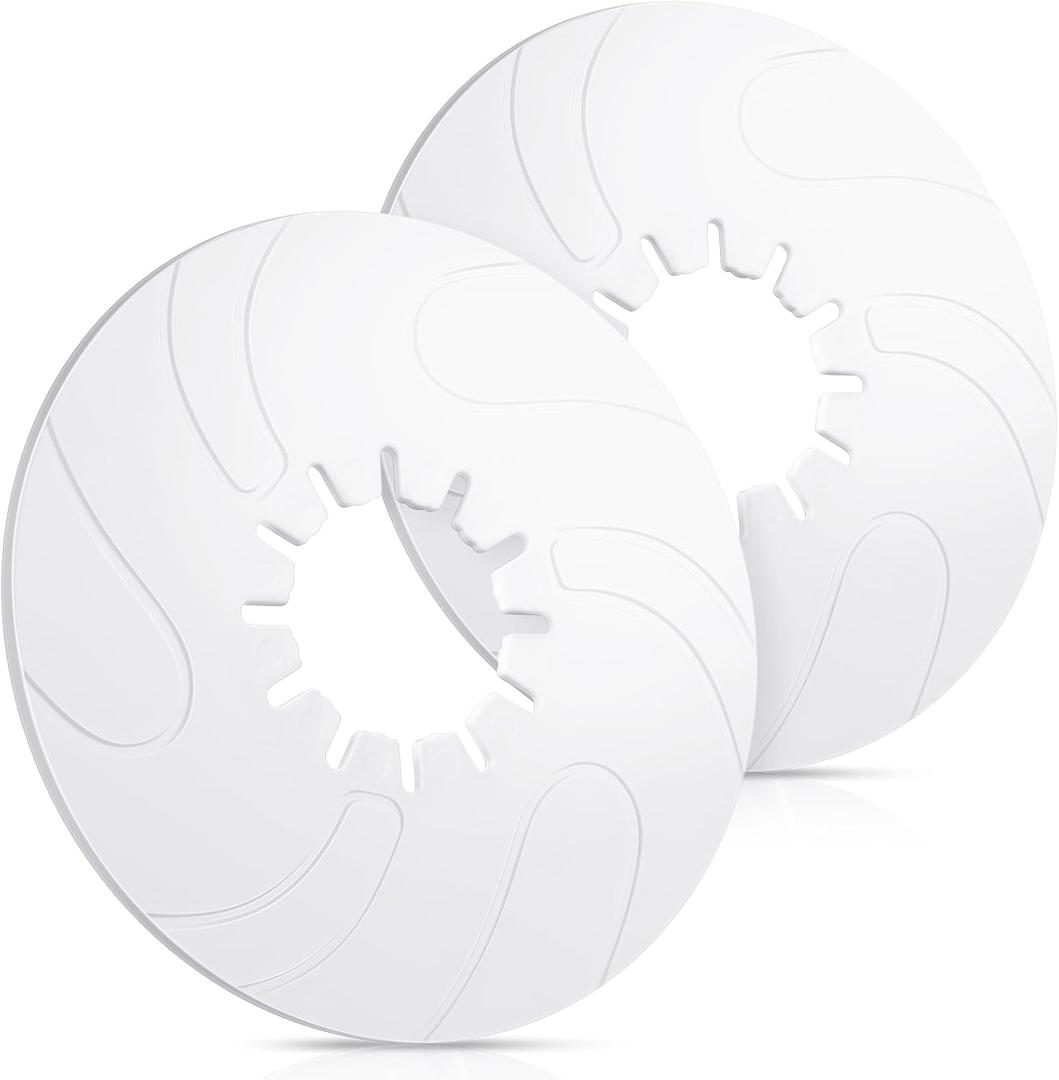 2 Pack 5th Wheel Hitch Lube Plate 12 Inch RV Camper Trailer Fifth Wheel Plate Disc Accessories for Trailer Safety Kit, 3/16 Inch Thick, White