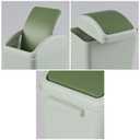 4.5 Gallon Trash Can with Swing Lid, Plastic Swing Top Trash Can (Green)