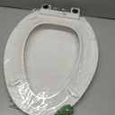 KOHLER K-4636-0 Cachet Elongated, Grip-Tight Bumpers, Quiet-Close Release Hinges, Quick-Attach Hardware, No Slam Toilet Seat, White