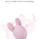Teether Baby Teething Toy Rabbit Egg Rattle Toy Teething Pain Relief for Babies Boys Girls - Pink