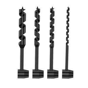Hand Auger Wood Drill,Heavy Duty Steel Scotch Eye Wood Auger Manual Hand Auger Drill Bit Bushcraft Gear Tools for Camping,Outdoor,Hiking,Woodworking (4PCS)