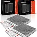 A-Premium 2 Pack Cabin Air Filter with Activated Carbon Compatible with Lexus Models - GS200T, GS350, GS450H, IS200T, IS250, IS300, IS350, IS500, RC200T, RC300, RC350, GS F