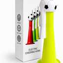 Electric Cheering Horn for Soccer Fans, Built-in Electronic Speaker for Long-Lasting World Cup Cheering, Portable Stadium Noise Maker, Perfect for Football Fans, Outdoor Sports Events (Yellow)