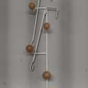 Umbra Estique Over The Door Coat Rack & Multi-Use Organizer, for Coats, Bags, Hats & More, Small, White/Natural