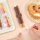 2 x TJYAEKLTD Chocolate Bar Wrappers with Stickers, 100 Pcs Chocolate Candy Bar Packaging Wrappers with 100 Pcs Fine Artisan Stickers, for DIYChocolate Lover Small Batched Custom Sweets (2.36 * 7.87in) (Clear)