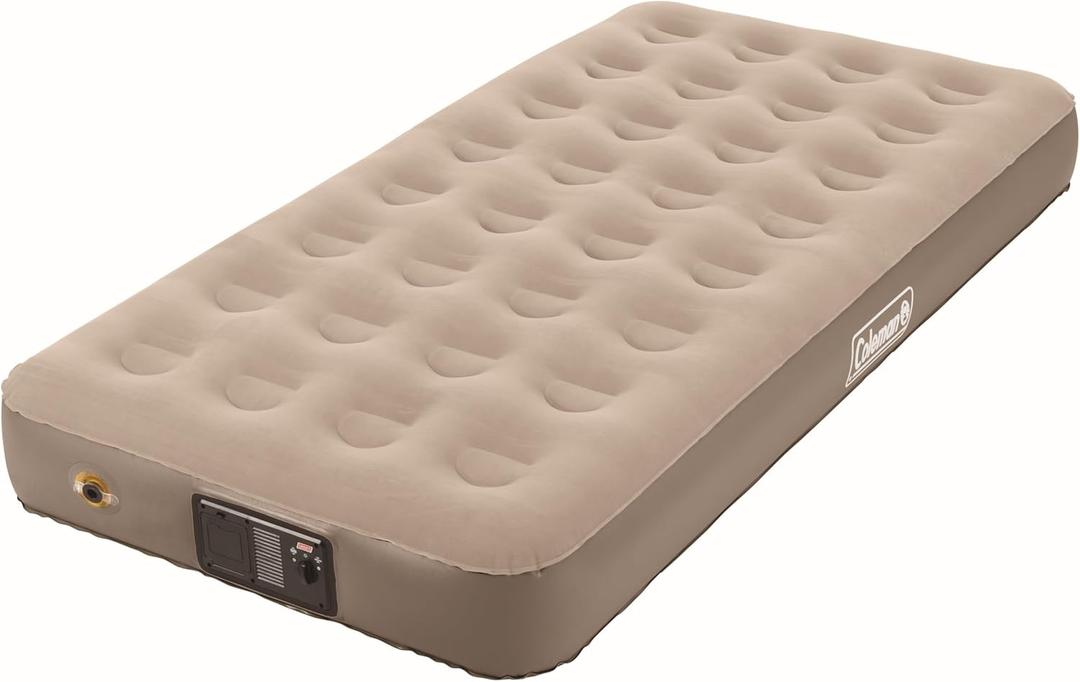 Coleman QuickBed Elite Extra-High Airbed with Built-In Pump Leak-Free Airbed with Soft Plush Top and Carry Bag, Twin