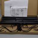 RCUICA Double Shepherds Hooks for Outdoor,2 Pack 90 Inch Bird Feeder Pole with 5 Prongs Base,Heavy Duty Shepherds Hook,Suitable for Garden in Hanging Flower Basket,Lantern,Bird Nests (90 Inch)