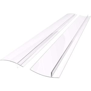 Silicone Gap Covers, (2 PCS) Silicone Stove Gap filler Stopper Kitchen Stove Gap Covers - Flexible Stoves Counter Gap Cover, Food Grade (21 Inches, Semi Clear)