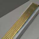Neodrain 24-Inch Brushed Brass Linear Shower Drain with Removable Quadrato Pattern Grate, 304 Stainless Steel Gold Rectangle Shower Floor Drain, Bathroom Linear Drain & Hair Strainer, CUPC Certified